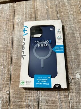 speck Presidio2 Pro MagSafe Case Navy Blue for iPhone 14 Plus